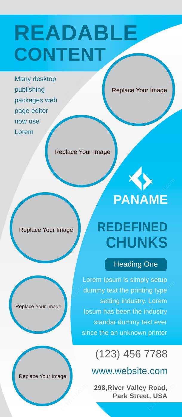 一站式獲取藍色X展架模板資源，助力企業視覺營銷高效升級